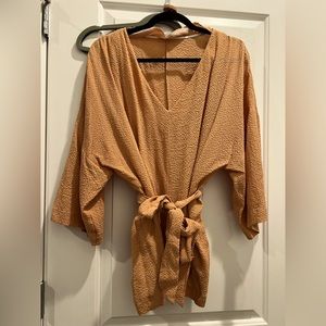 ASOS Design Light Tan Top with Midwaise tie